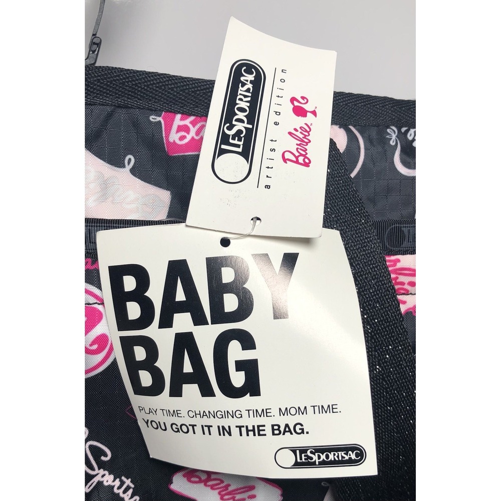 LeSportsac Barbie Sparkle Ryan Baby Bag Diaper‎ Bag Changing Pad 7532 K151 Black - Picture 4 of 14
